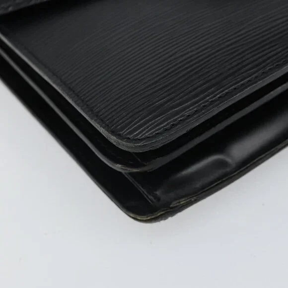 Authentic LOUIS VUITTON Epi Osh Shoulder Bag Black Blue M52445 LV - Picture 8 of 16